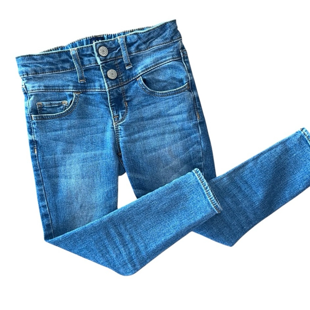 Gap Denim Kids Stretch Ankle Jeggings Adjustable Waistband Girls Size 6